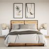 vidaXL Wand-Nachttische mit LED-Leuchten 2 Stk. Weiß 852090 Bild 4
