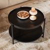 Bronx71 Couchtisch Rio rund Ø 58 cm Eiche schwarz Bild 4
