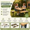 HAGO Garten-Kindersitzgruppe Kindersitzgruppe Gartenbank Klappbank Bierzeltgarnitur Holz, (3-tlg), Klappbar Bild 4