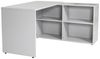 Furni24 Homeoffice Schreibtisch N-Home 120 x 120 x 60 cm grau, rechts o. links montierbar Bild 2