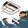 ZMH Deckenlampe LED Deckenleuchte Küche - Dimmbar Küchenlampe 42W Schwarz Schlafzimmerlampe mit Fernbedienung Modern Design Schlafzimmer Flurlampe Eckig Deckenlampen für Wohnzimmer Jugendzimmer Bild 4