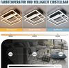 ZMH Deckenlampe LED Deckenleuchte Küche - Dimmbar Küchenlampe 42W Schwarz Schlafzimmerlampe mit Fernbedienung Modern Design Schlafzimmer Flurlampe Eckig Deckenlampen für Wohnzimmer Jugendzimmer Bild 2