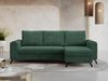 Ecksofa Wohnzimmer aus Cordstoff mit Schlaffunktion - HUGO-lin - Grün Velours Bild 2