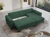 Ecksofa Wohnzimmer aus Cordstoff mit Schlaffunktion - HUGO-lin - Grün Velours Bild 3