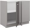 Eckunterschrank 105 Bianca Grau Hochglanz Küchenzeile Küchenblock Küche Grey Bild 2