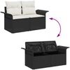 vidaXL Garten-Sofa-Set mit Speicher 6 pcs Schwarz Poly Rattan 3358056 Bild 11
