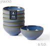 JIWOO Müslischale 6er Ø11,7cm, Frühstückschalen Eisschale Dessertschalen Obstschale, Keramik, (Schaleset, 6-tlg), Bowl, Hochwertiges Schalen Blau Schale Mikrowellenofen Spülmaschine Bild 5