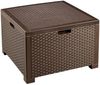 Dmora Loungeset für draußen Cameri, Outdoor-Lounge mit Couchtisch, Terrassenset mit Kissen, Gartenkomposition mit Sofa und Sesseln, Made in Italy, Braun Bild 5