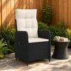vidaXL Verstellbarer Gartenstuhl Schwarz und Cremeweiß 42027151 Bild 3