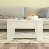 vidaXL Couchtisch Hochglanz-Weiß 79 x 49 x 41 cm Holzwerkstoff [809716] Bild 3