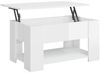 vidaXL Couchtisch Hochglanz-Weiß 79 x 49 x 41 cm Holzwerkstoff [809716] Bild 2