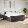 vidaXL Boxspringbett mit Matratze Dunkelbraun 180x200 cm Stoff 3289450 Bild 4