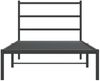 vidaXL Bettgestell mit Kopfteil Metall Schwarz 100x200 cm 355360 Bild 5