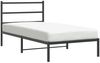 vidaXL Bettgestell mit Kopfteil Metall Schwarz 100x200 cm 355360 Bild 2