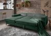 Ecksofa Récamiere Schlaffunktion Bettkasten Couch Polsterecke in Cord Grün Bild 3