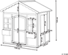 Beliani Garten Spielhaus 'NIKAIA', Tannenholz weiß, 130 x 110 x 124 cm Bild 2