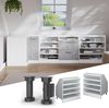 Küchenschrank für Dachschrägen R-Line Weiß 80 cm mit 4 Fächern, Schrankkorpus 60 cm Tiefe Vicco Bild 3