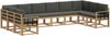 vidaXL Outdoor-Sofagarnitur mit Kissen 10 pcs Weiß und Anthrazit 3388301 Bild 2