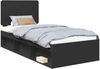 vidaXL Bettrahmen Schwarz 90 x 190 cm Massives Kiefernholz 3412543 Bild 2