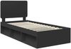 vidaXL Bettrahmen Schwarz 90 x 190 cm Massives Kiefernholz 3412543 Bild 4