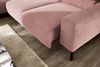 KAWOLA Sofa DELIA Ecksofa Feincord rosa mit motorischem Sitzvorzug Recamiere links 74 x 219 x 276 cm Bild 2