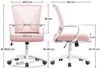 Yaheetech Bürostuhl aus Mesh-Gewebe Höhenverstellbarer Schreibtischstuhl, Ergonomischer Drehstuhl Arbeitsstuhl Computerstuhl mit Wippfunktion Bild 4