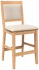 vidaXL Barhocker mit Kissen 2 Stk. Natur Massivholz Gummibaum 4102565 Bild 4