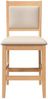 vidaXL Barhocker mit Kissen 2 Stk. Natur Massivholz Gummibaum 4102565 Bild 5