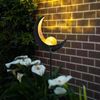 2x LED Solarleuchte, Glas, Flammen Mond Design, H 90 cm Bild 5