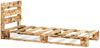 sunnypillow 80x200 cm Palettenbett mit Kopfteil Holzbett Massivholzbett Bett aus Paletten Palettenmöbel Geflammt Vintage europalette 80 90 100 120 140 160 180 200 220 240x200 cm Bild 2