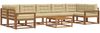 vidaXL Outdoor-Sofagarnitur mit Kissen 8 pcs Natur und Beige 3367341 Bild 2
