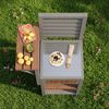 CHICFURN Garten-Geräteschrank aus wetterfestem Holz mit Edelstahl-Arbeitsfläche, für Outdoor, BxT: 74x54 cm, (Packung, 1 St, Küchenschrank, Geräteschrank), Doppelter Ablageboden & Grillstation mit Extrastauraum Bild 3