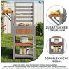 CHICFURN Garten-Geräteschrank aus wetterfestem Holz mit Edelstahl-Arbeitsfläche, für Outdoor, BxT: 74x54 cm, (Packung, 1 St, Küchenschrank, Geräteschrank), Doppelter Ablageboden & Grillstation mit Extrastauraum Bild 4