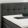 Boxspringbett 140x200 cm H3 Federkernmatratze Bonell Topper Cord Dunkelgrau Bild 4