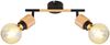 Spotstrahler, schwenkbar, Holz, hell, schwarz matt, L 30 cm Bild 4