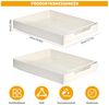 BlingBin Küchenorganizer-Set Teleskopschublade, Ausziehbare Schublade Küche Organizer Schrank, (2er Set, 2-tlg, 43L x 35B x 6H cm, Erweiterbar Küchenschublade mit Kleber), Schubladen-Aufbewahrungsregale für Küche, Ohne Bohren, Weiß Bild 2