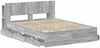 vidaXL Bettgestell mit Stauraum Grau Sonoma 140 x 200 cm Holzwerkstoff 3433963 Bild 4