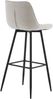 Barhocker 2er Set SYDNEY - Creme, Stoff Barhocker mit Lehne Barstuhl Tresenhocker Tresenstuhl Kneipenhocker Kneipenstuhl Bild 3