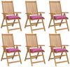 vidaXL Stuhlkissen 6 Stk. Rosa 50x50x7 cm Oxford-Gewebe 361560 Bild 3