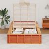 vidaXL Bettrahmen Wachsbraun 75 x 190 cm Massives Kiefernholz 872763 Bild 3