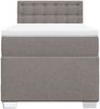 vidaXL Boxspringbett mit Matratze Taupe 90x200 cm Stoff 3285789 Bild 4