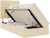 vidaXL LED-Speicherbett mit Matratze Creme 90 x 190 cm Stoff 3372514 Bild 2