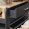 Schuhschrank Movino Anthrazit/Eiche 88.4 x 101.6 cm mit offenen und geschlossenen Fächern Vicco Bild 4