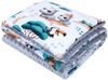 Babydecke BABYLUX Babydecke Krabbeldecke MINKY Kuscheldecke 75x100 cm+KISSEN, BabyLux, K148 - Grau + Dschungel Bild 4