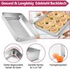 Homikit Edelstahl Backblech mit Luftdichtem Deckel 31,6x24,7x4,8cm Bild 4