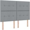 vidaXL Boxspringbett mit Matratze Hellgrau 140 x 200 cm Stoff 3339392 Bild 4
