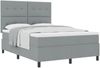vidaXL Boxspringbett mit Matratze Hellgrau 140 x 200 cm Stoff 3339392 Bild 2