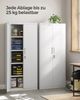 Songmics Aktenschrank mit 5 Ebenen, Stahl mattweiß, 80 x 40 x 180 cm Bild 3