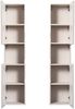 Hochschrank mit Regaleinsatz, kaschmir und weiß, NEWPORT-56-CASHMERE Bild 4