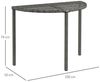 Outsunny Beistelltisch Balkontisch Garten Couchtisch (Tisch, 1-St, Balkontisch), Metall Grau 100 x 50 x 74 cm Bild 3